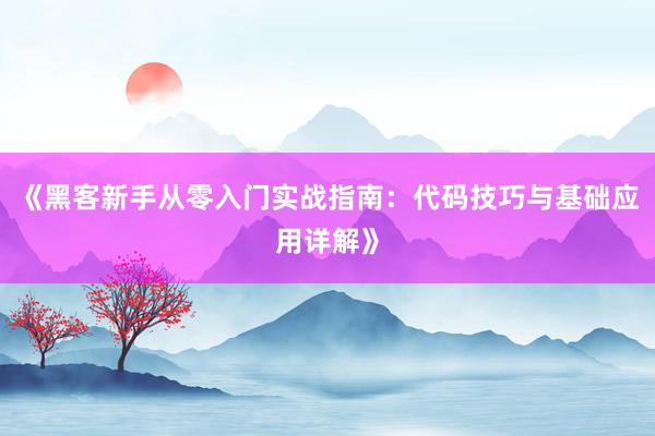 《黑客新手从零入门实战指南:代码技巧与基础应用详解》