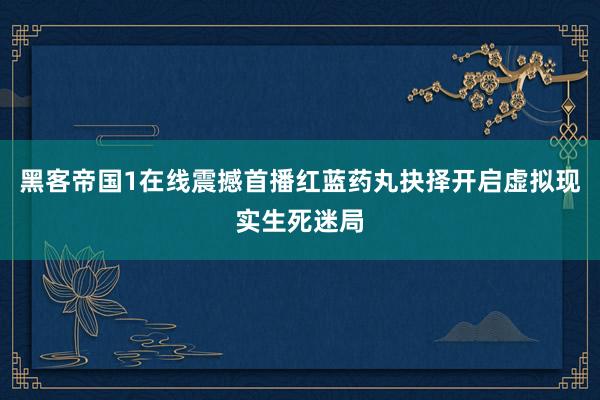 黑客帝国1在线震撼首播红蓝药丸抉择开启虚拟现实生死迷局